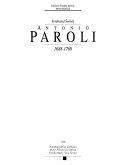 Copertina  Antonio Paroli : 1688-1768